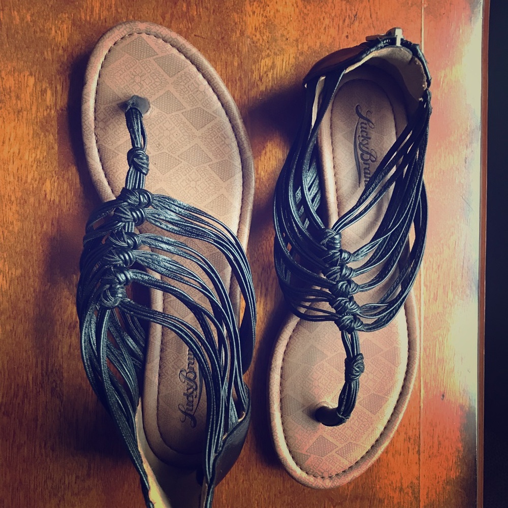 Lucky Brand Black Strappy Sandals